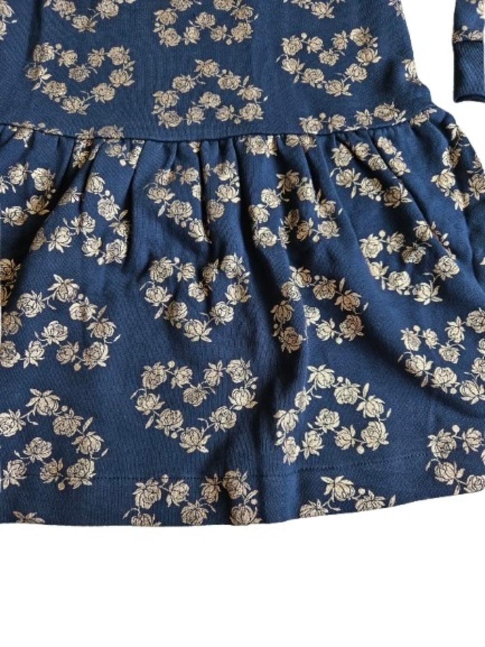 Crewcuts Girls Floral Long Sleeves Sweatshirt Dress, 8, Blue/ Rose Gold - Picture 6 of 11